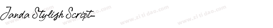 Janda Stylish Script字体转换